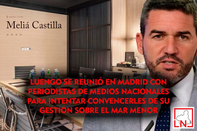 Luengo se reunió en Madrid con periodistas de medios nacionales para intentar convencerles de su gestión sobre el Mar Menor