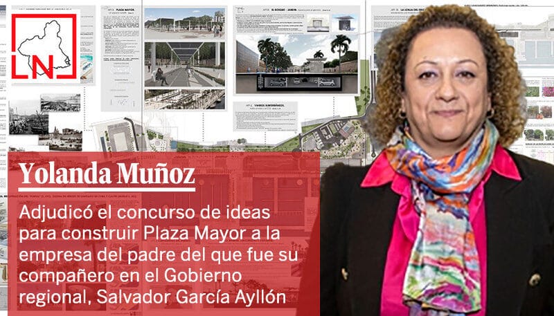 Yolanda Muñoz adjudicó el concurso de ideas para construir Plaza Mayor a la empresa del padre del que fue su compañero en el Gobierno regional, Salvador García Ayllón